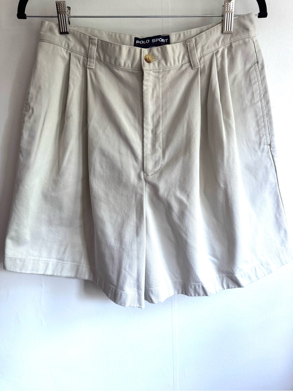 Polo by Ralph Lauren Women’s Light Khaki Pleated Shorts